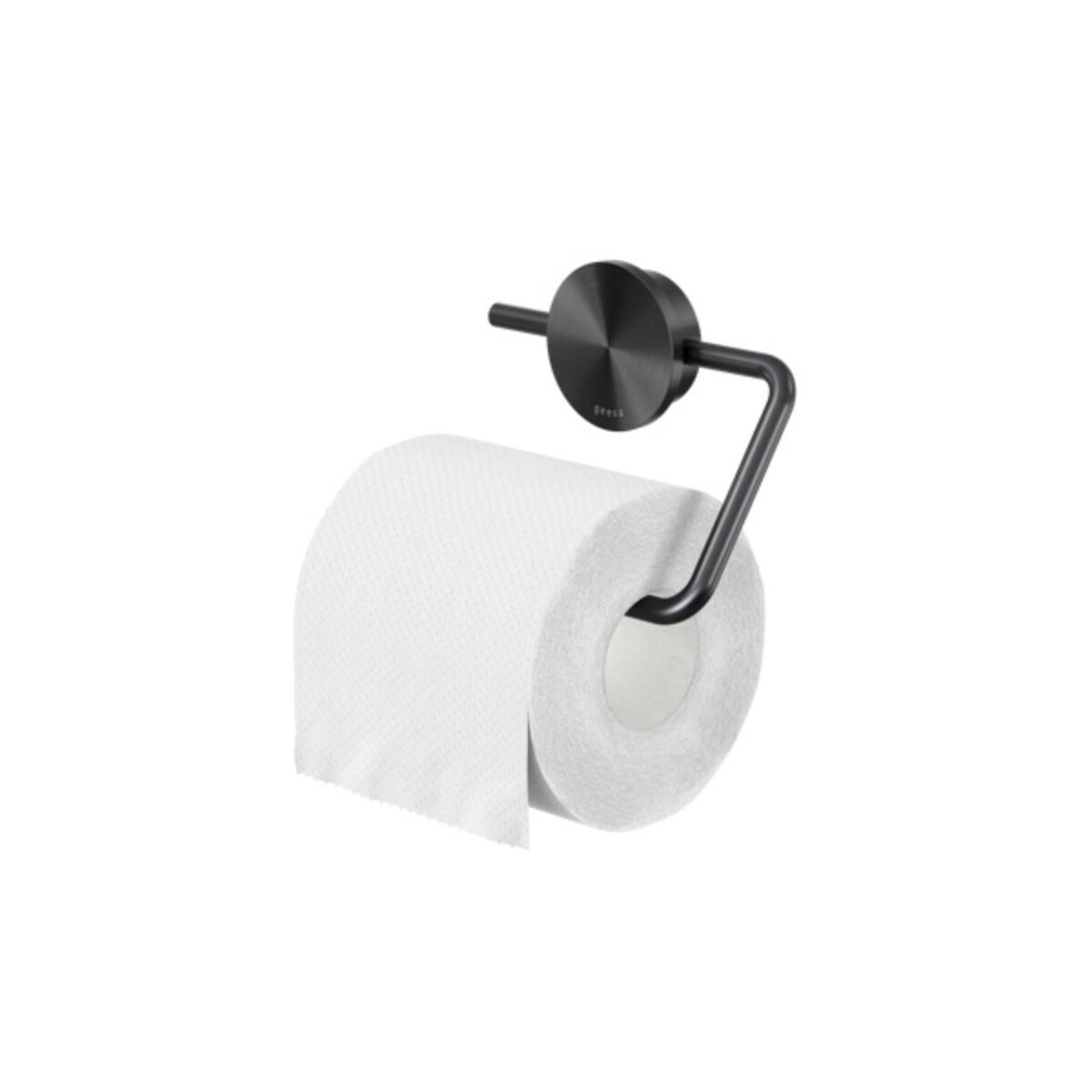 Toilettenpapierhalter ohne Deckel Opal, Schwarz Metall geb&u