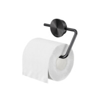 Toilettenpapierhalter ohne Deckel Opal, Schwarz Metall gebürstet