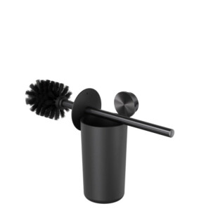 Toilettenzubehör Bundle Opal, Schwarz Metall gebürstet