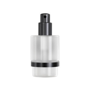 Seifenspender 200 ml Opal, Schwarz Metall gebürstet