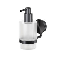 Seifenspender 200 ml Opal, Schwarz Metall gebürstet