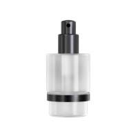 Seifenspender 200 ml Opal, Schwarz Metall gebürstet