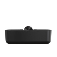 Duschkorb 25 cm Opal, Schwarz Metall gebürstet