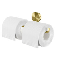 Toilettenpapierhalter doppelt Opal, Goldfarben gebürstet