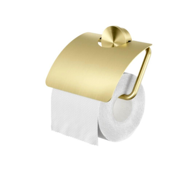 Toilettenpapierhalter mit Deckel Opal, Goldfarben gebürstet