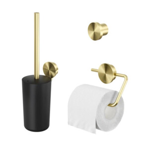 Toilettenzubehör Bundle Opal, Goldfarben gebürstet