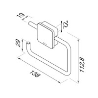 Toilettenpapierhalter ohne Deckel Topaz, Chrom