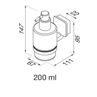 Seifenspender 200 ml Topaz, Chrom