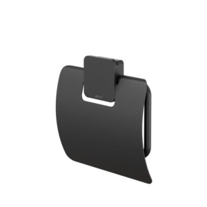 Toilettenpapierhalter mit Deckel Topaz, schwarz matt