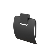Toilettenpapierhalter mit Deckel Topaz, schwarz matt
