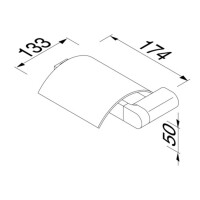 Toilettenpapierhalter mit Deckel (linkshändig) Wynk, Chrom