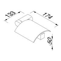 Toilettenpapierhalter mit Deckel (rechtshändig) Wynk, Chrom