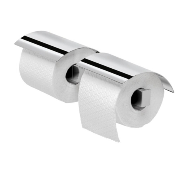 Toilettenpapierhalter mit Deckel doppelt Wynk, Chrom