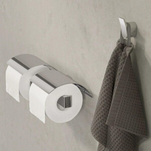 Toilettenpapierhalter mit Deckel doppelt Wynk, Chrom