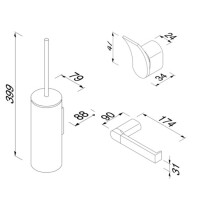 Toilettenzubehör Bundle Wynk, Chrom