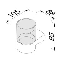 Glashalter mit Glas Wynk, Chrom