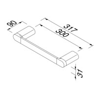 Wannengriff 30 cm Wynk, Chrom