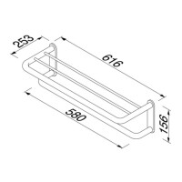 Handtuchreck mit Ablage 60 cm Wynk, Chrom