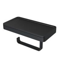 Toilettenpapierhalter mit Ablage Frame, Schwarz