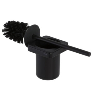 Toilettenbürste mit Halter (schwarzer Bürstenkopf) Frame, Schwarz