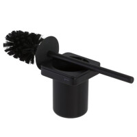 Toilettenbürste mit Halter (schwarzer Bürstenkopf) Frame, Schwarz