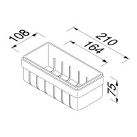 Duschkorb 16,4 cm Frame, Schwarz