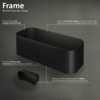 Duschkorb / Ablage 25 cm Frame, Schwarz