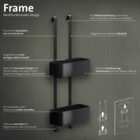 Duschregal zum Aufhängen 25 cm Frame, Schwarz