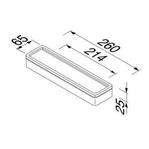 Ablage 26 cm  Frame, Schwarz
