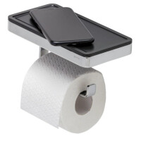 Toilettenpapierhalter mit Ablage Frame, Schwarz / Chrom