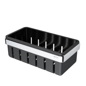 Duschkorb 16,4 cm Frame, Schwarz / Chrom