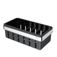 Duschkorb 16,4 cm Frame, Schwarz / Chrom