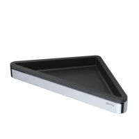 Eckablage Frame, Schwarz / Chrom