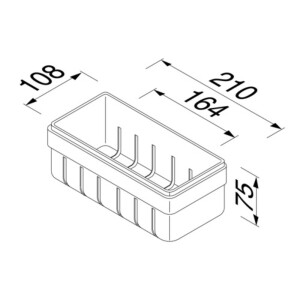 Duschkorb 16,4 cm Frame, Weiß / Chrom