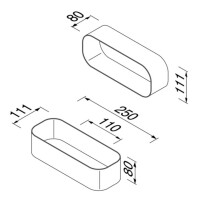 Duschkorb / Ablage 25 cm Frame, Weiß / Chrom