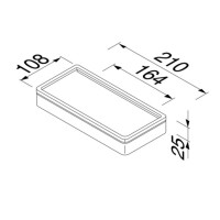 Universalablage 21 cm  Frame, Weiß / Chrom