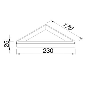 Eckablage Frame, Weiß / Chrom