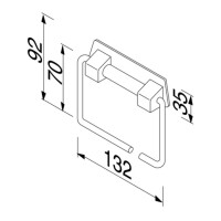 Toilettenpapierhalter ohne Deckel mit Feder Standard, Chrom
