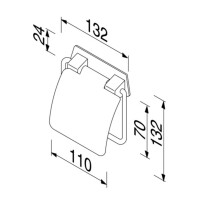 Toilettenpapierhalter mit Deckel Standard, Chrom