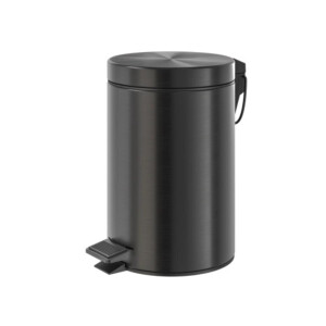 Treteimer freistehend 3 Liter Hotel Collection, Schwarz Metall gebürstet