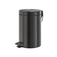 Treteimer freistehend 3 Liter Hotel Collection, Schwarz Metall gebürstet