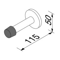 Türstopper 11 cm Hotel Collection, Edelstahl gebürstet