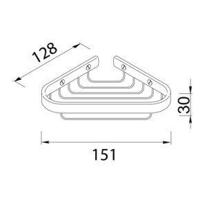 Eck-Seifenhalter Basket, Chrom