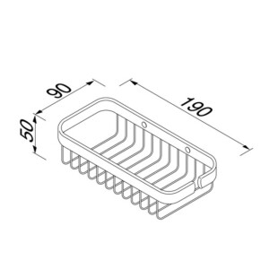 Duschkorb 19 cm Basket, Chrom