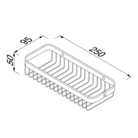 Duschkorb 25 cm Basket, Chrom