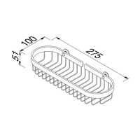 Duschkorb 28 cm Basket, Chrom