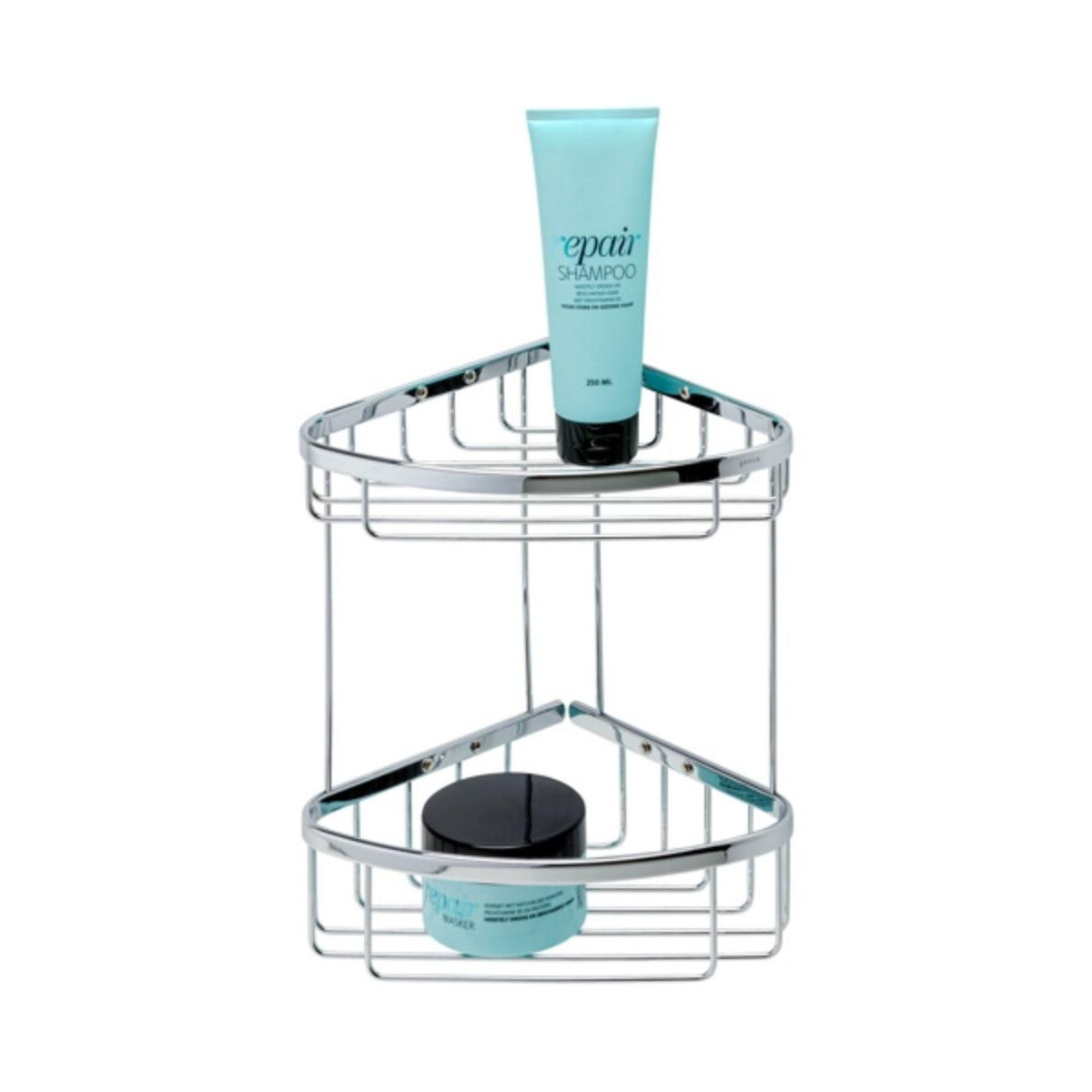 Eckregal doppelt 27 cm  Basket, Chrom