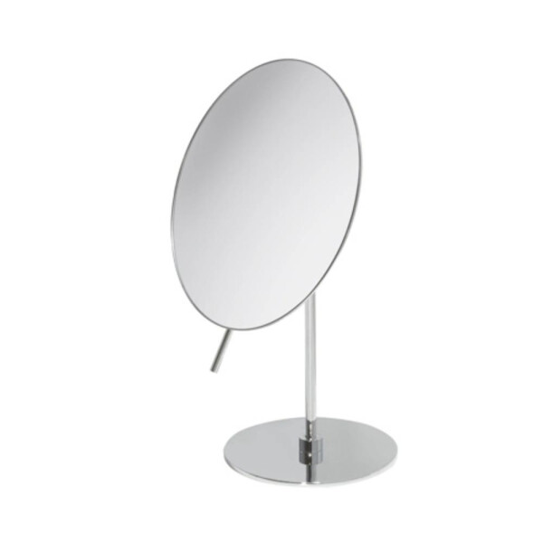 Rasier- und Kosmetikspiegel, 3-fache Vergrößerung, ø234 mm, freistehend Mirror, chrome