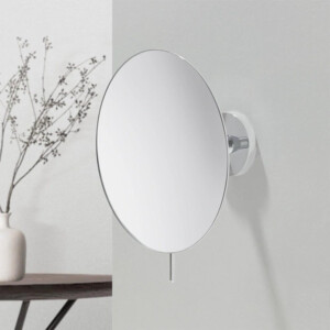 Rasier- und Kosmetikspiegel, 3-fache, Vergrößerung, ø203 mm Mirror, chrome