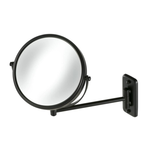 Rasier- und Kosmetikspiegel 1-armig, 3-fach-Vergrößerung Mirror, Schwarz